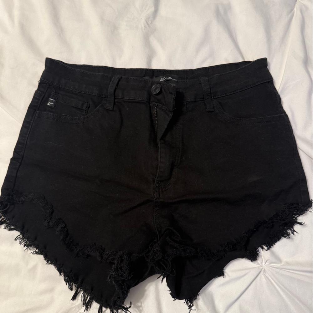 Black Frayed Women's Top